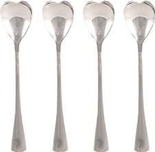 Set of 4 Heart Hot Chocolate and Coffee Spoons